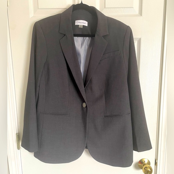 Calvin Klein Jackets & Blazers - Calvin Klein gray one-button blazer and trousers